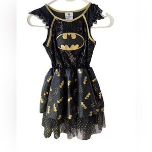 Kids Batman Costume Dress - Black and Gold size medium